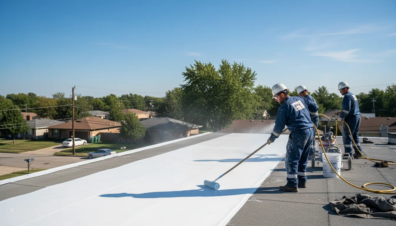 Commercial roof coating in Henry, IL near me